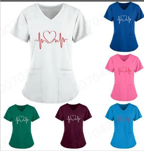 

Scrub Top Cotton Polyester Made Scrub Top For Female Hospital Uniform, Multi colors