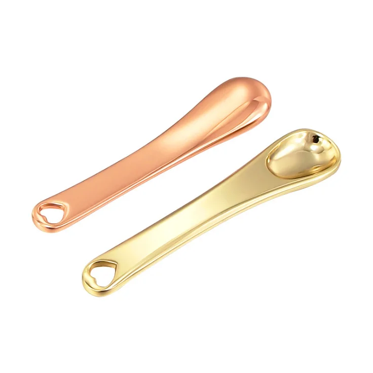 

Zinc Alloy Mini Eye Massage Tool Skincare Cosmetic Tools Heart Hole Handle Cream Massage Spoon Skin Care Tool