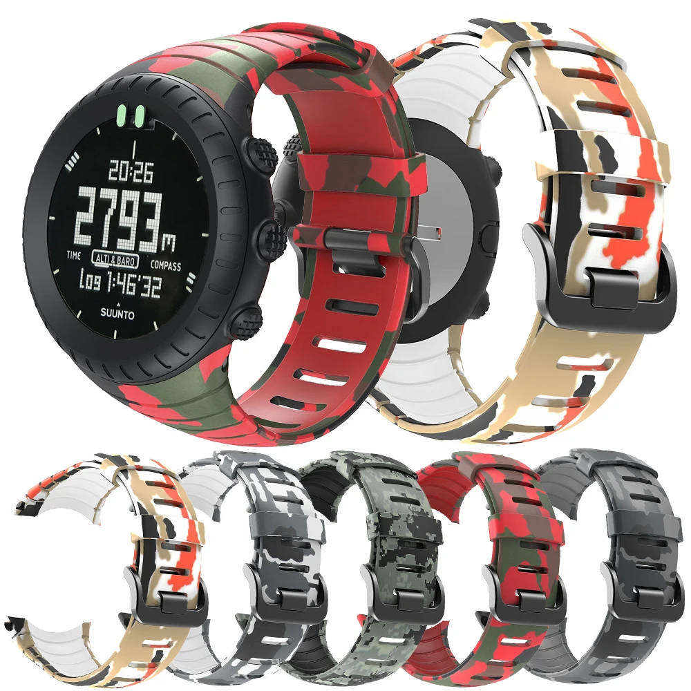 

High Quality Sport Silicone Watch Band For Suunto Core Smart Watch Replacement Printing Wristband Watch Accessories