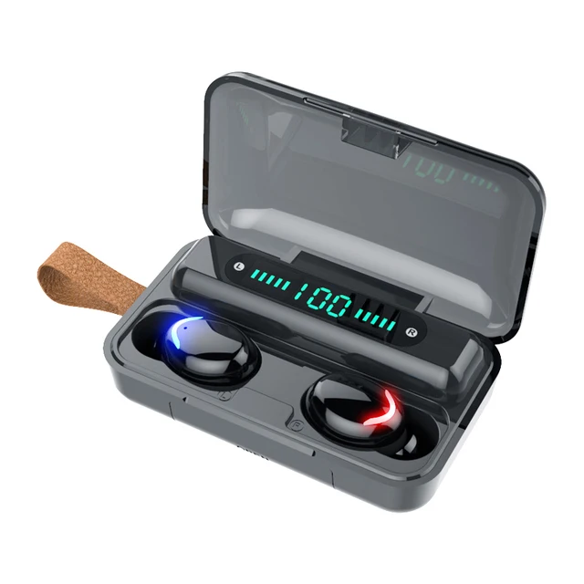 

Handsfree Gaming F9 Bluetoth Wireless Earbuds Digital Display Waterproof Touch Control Headphone