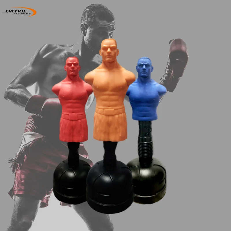 

OkyRie Free Standing Bob Boxing Dummy Mma Grappling Body Boxing Kick Boxing Martial Arts Mma Fitness Dummy For Bas Body Action, Blue / red / black / skin
