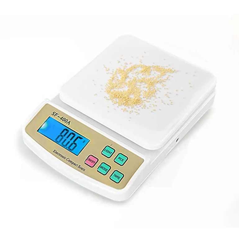 

Digital Weighing Scale Sf 400A 5Kg, Weighing Scale Bakery Scale, White