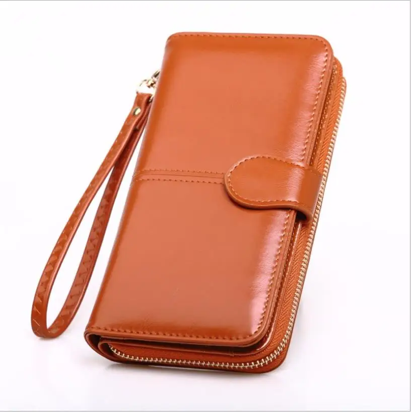 

2021 Vintage Wholesale MultifunctionaL Female Long Leather Women Wallet