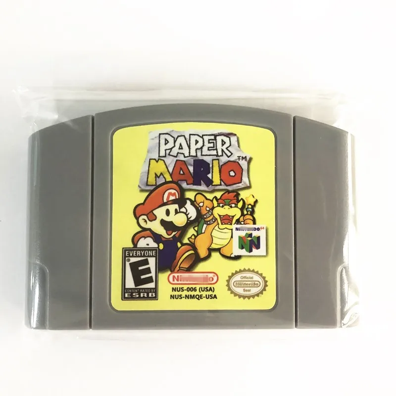 

English language USA and EUR version paper mario 64 n64