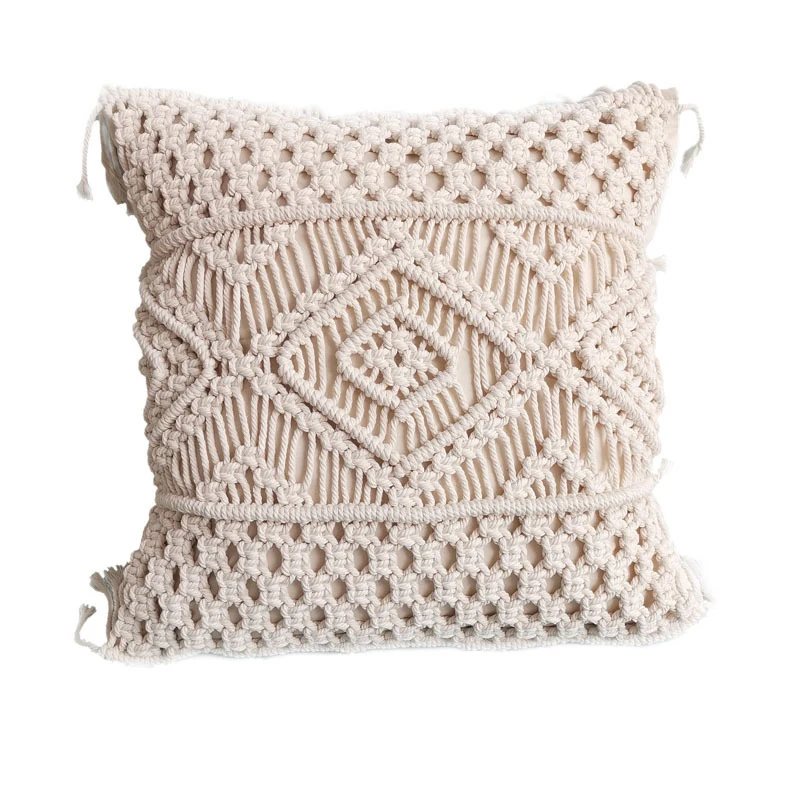 

macrame pillow cover macrame pillow case, Natural color