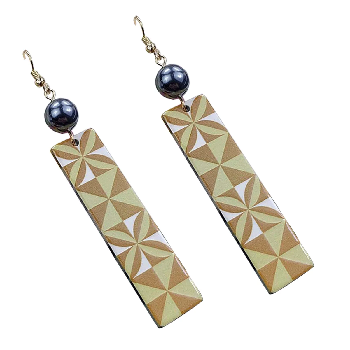 

hawaiian jewelry snowflake nature pearl luxury earrings gold