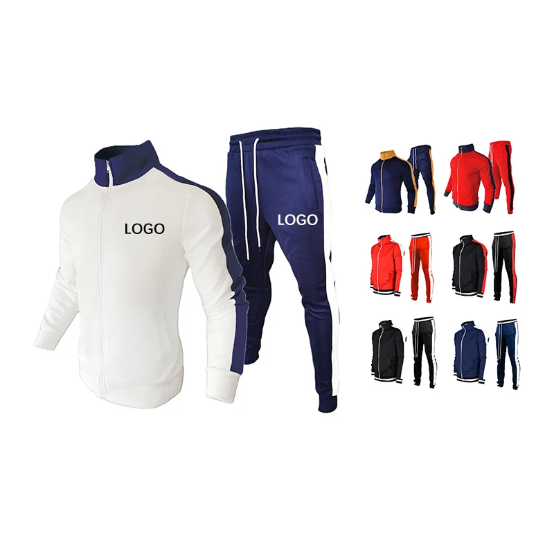 

Custom Logo Training Jogging Wear Knitting Track Suit Man Sport Gym Fitness Slim Fit Tracksuits Men Sweatsuit