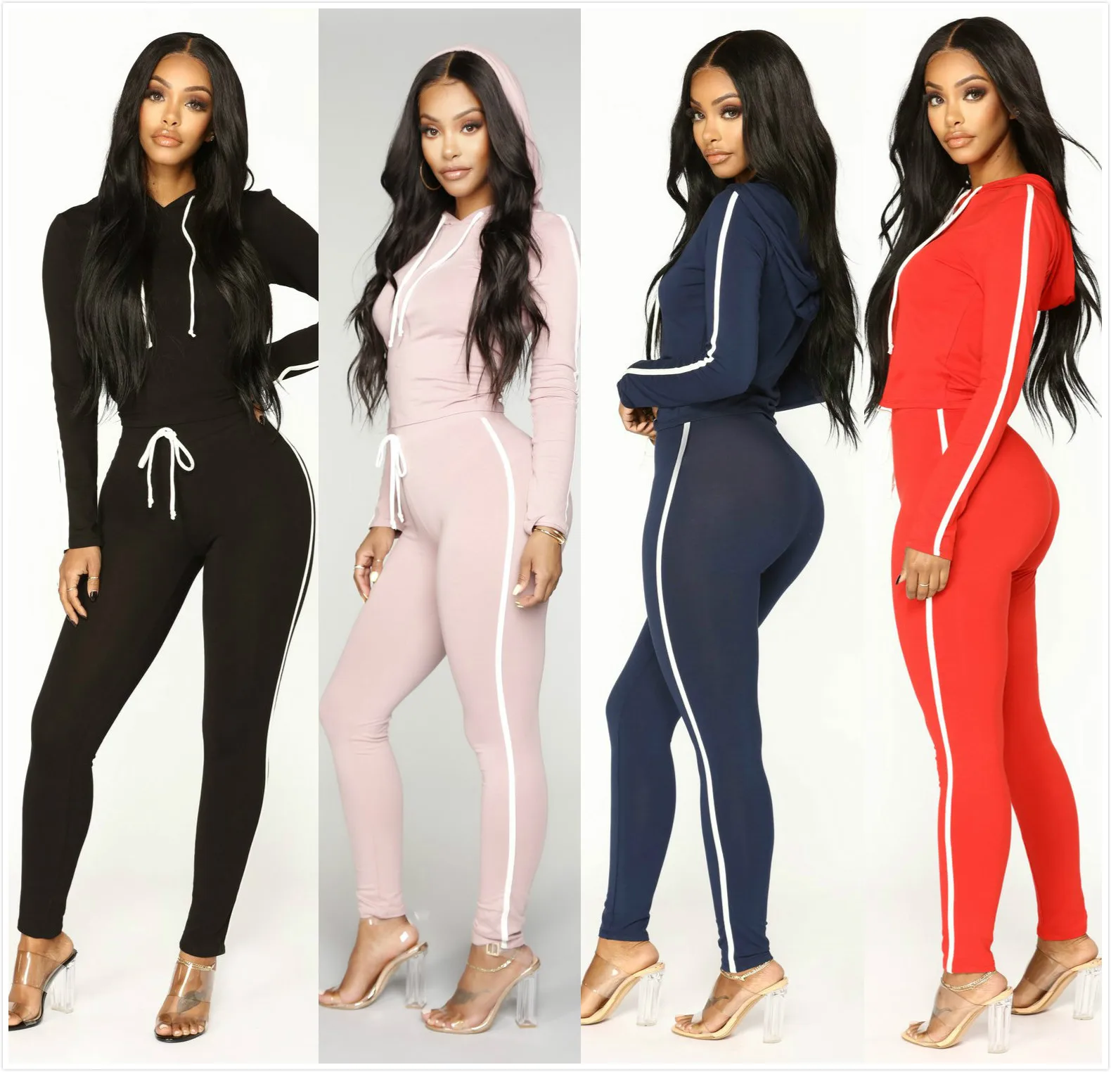 New Custom Fashion Fitness Women Sets Tracksuits For Sports Tracksuit ...