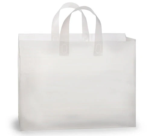 
shopping bag,soft loop handle plastic bag,biodegradable plastic bag 