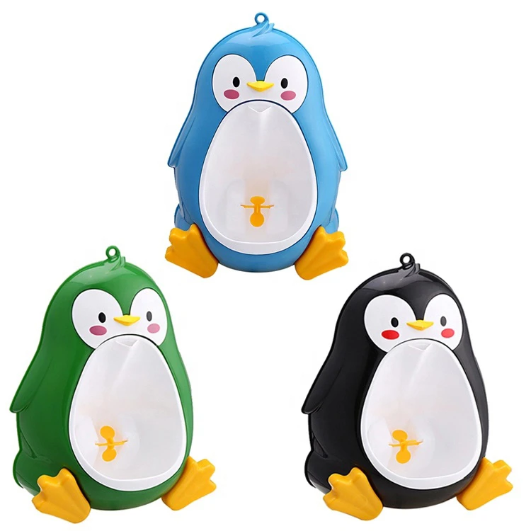 

Lovely Penguin Baby Boys Penguin Stand Toilet Potty Training Kids Wall Hanging Urinal Bathroom Pee Trainer Boy Urinal Potty, Green,black,blue