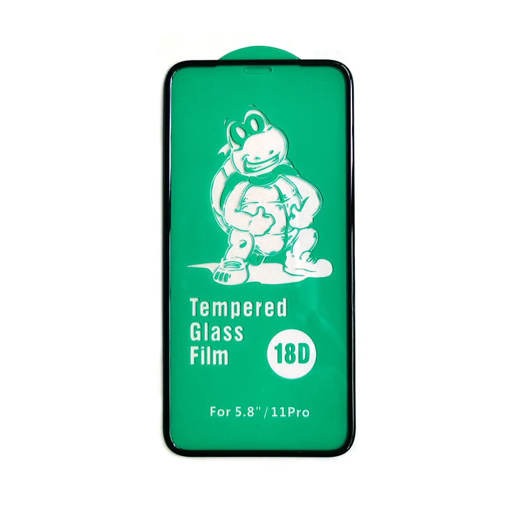 

18d Factory Price tempered glass full glue screen protector for iphone XS 11 12 MAX, Transparency 99% color