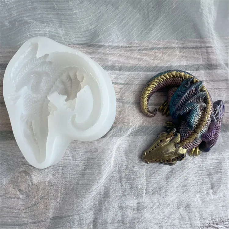 

Y2184 New design dinosaur eggs shaped silicone fondant molds for DIY, White