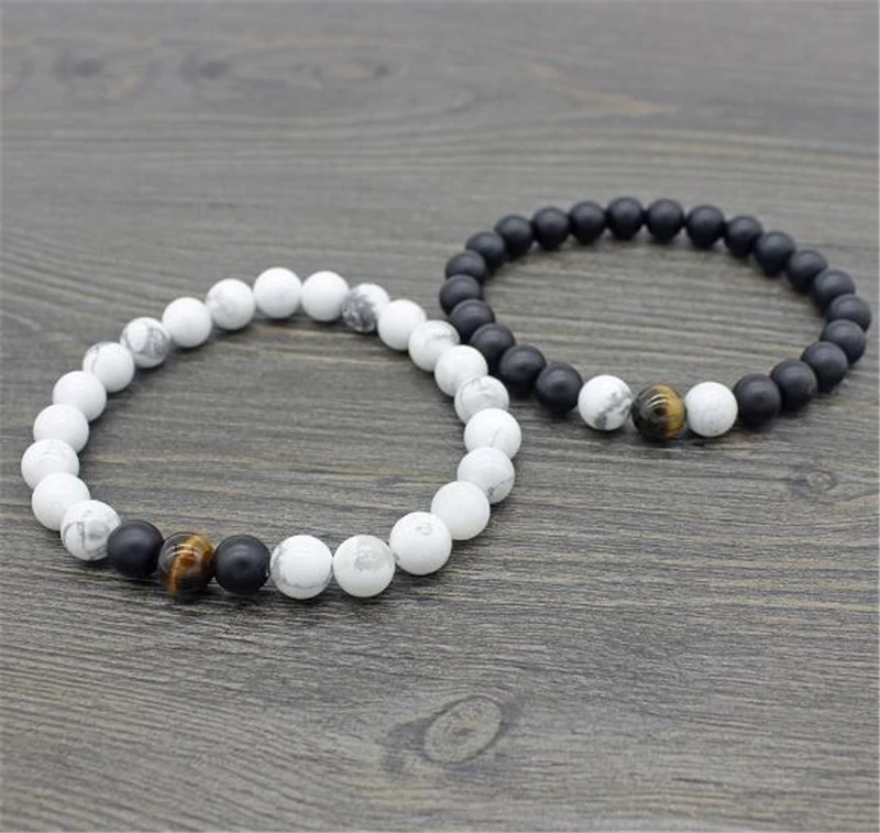 Custom OEM matte agate natural beads bracelet for man