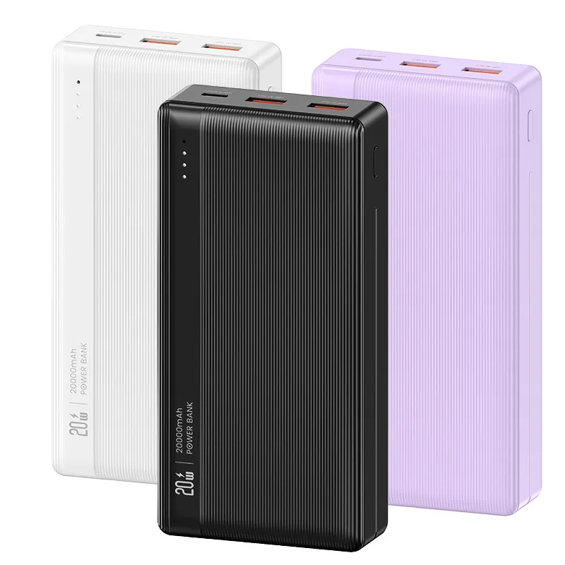 

USAMS New Arrival High capacity 20000mah 10000mah 20W Fast Charger power bank PD20W+QC3.0 3 Ports Fast Charging Power Bank