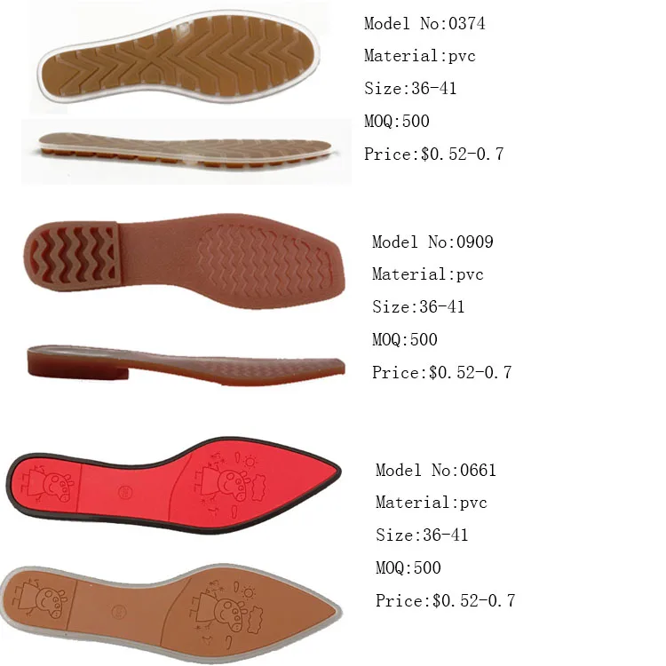 Tpr Pvc Sole In Jieyang Shoe Sole Maker Wholesale Sole Design For Lady