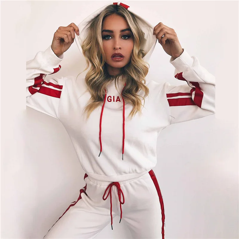 

Custom logo embroidery and printing womens sets two piece tracksuits 2 piece set oversize hoodies