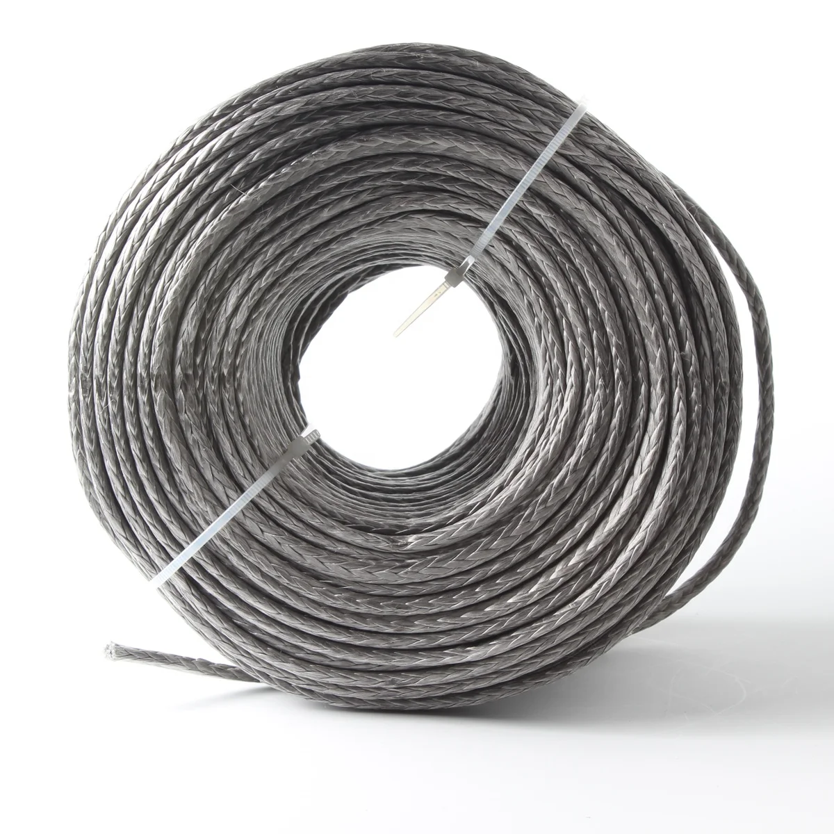 

4mm 12 Strands 100m/Roll Yellow&grey Color UHMWPE Winch Rope For Car