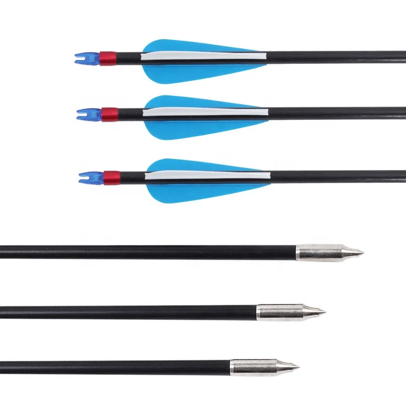 

Outdoor Hunting Archery Fiberglass Arrow 8mm Universal for Compound Bow, Blue