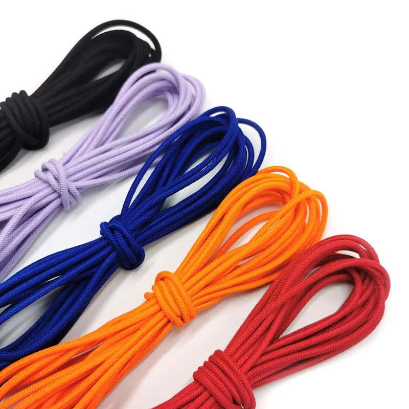 

2mm 2.5mm or 3mm high strength colorful round elastic cord rope rubber latex for clothes decoration chairs, 400 colors