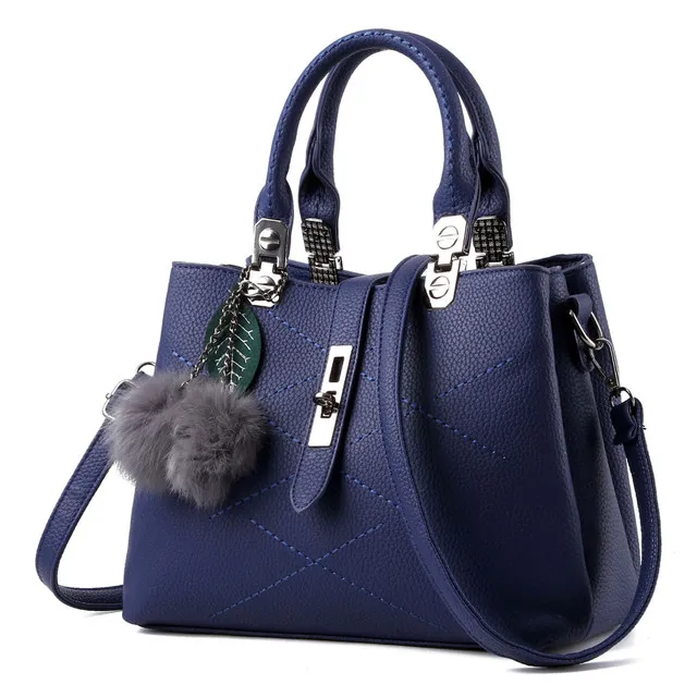 

Hot Sale Casual Tote Top-Handle Shoulder Handbag Pompom Hanging Drop Design