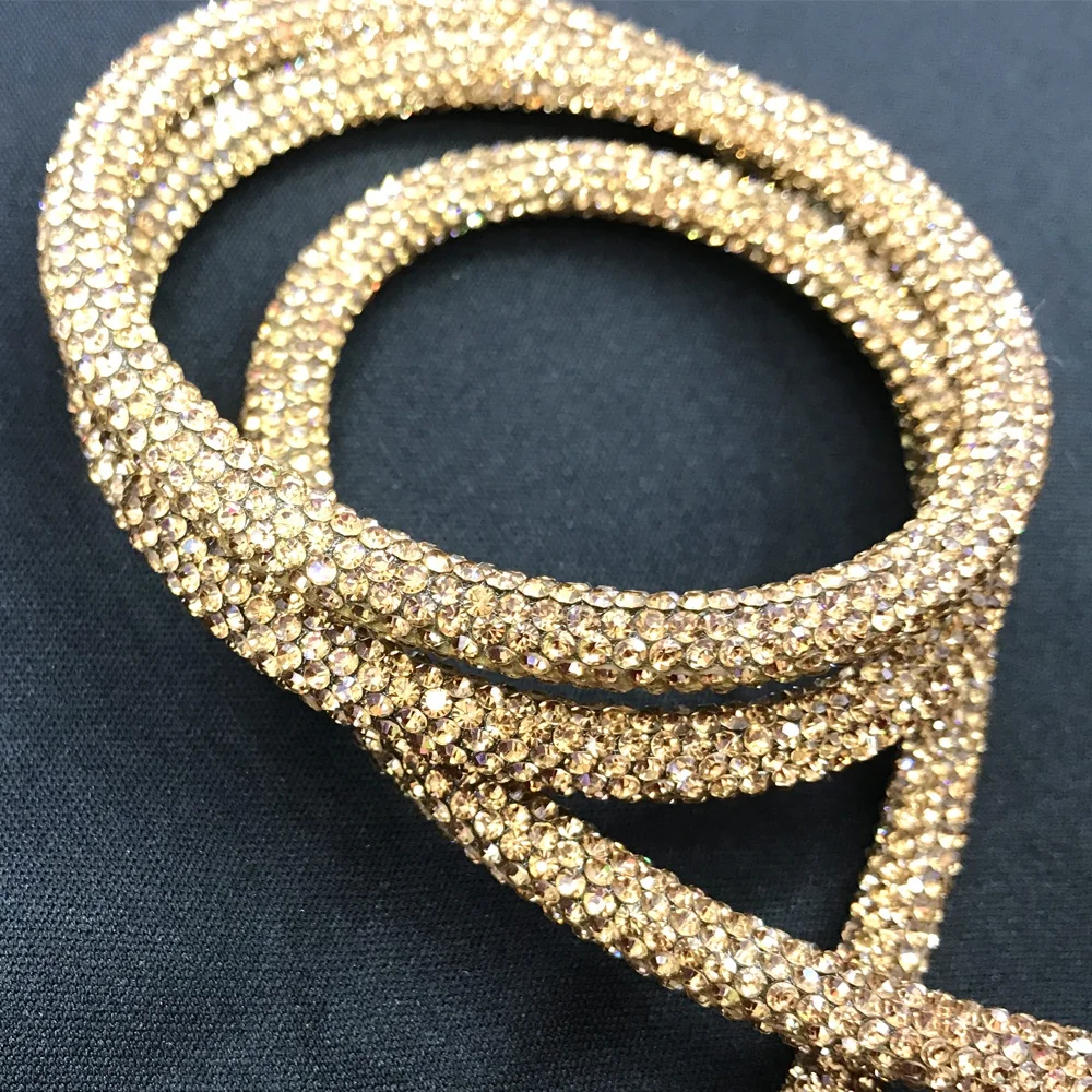 S528 New Arrival 6mm Luxury Crystals Rhinestone Cord For Hoodies And ...