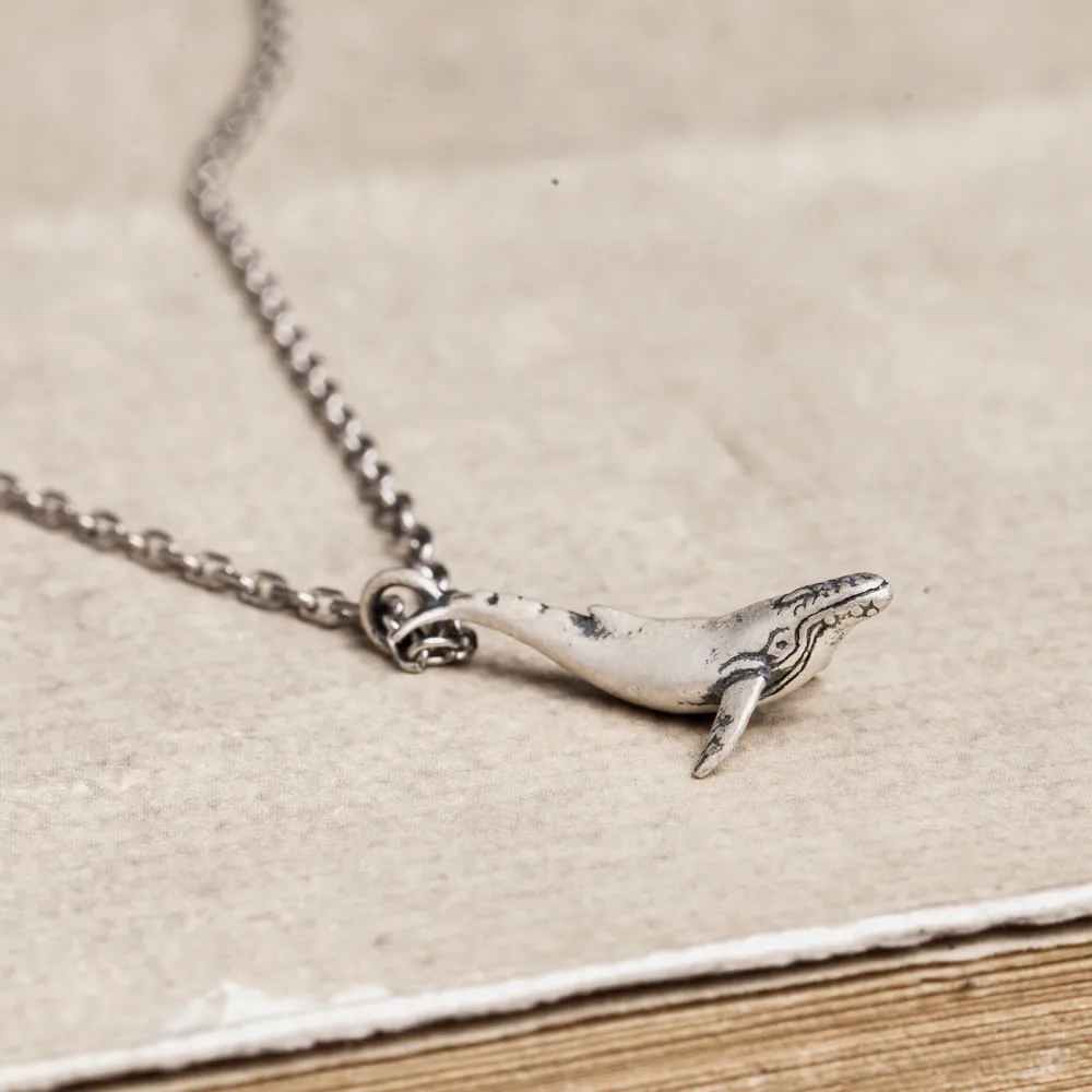 

Punk S925 Sterling Silver Marine Animals Whale Pendant Vintage Gothic Jewelry For Man And Women