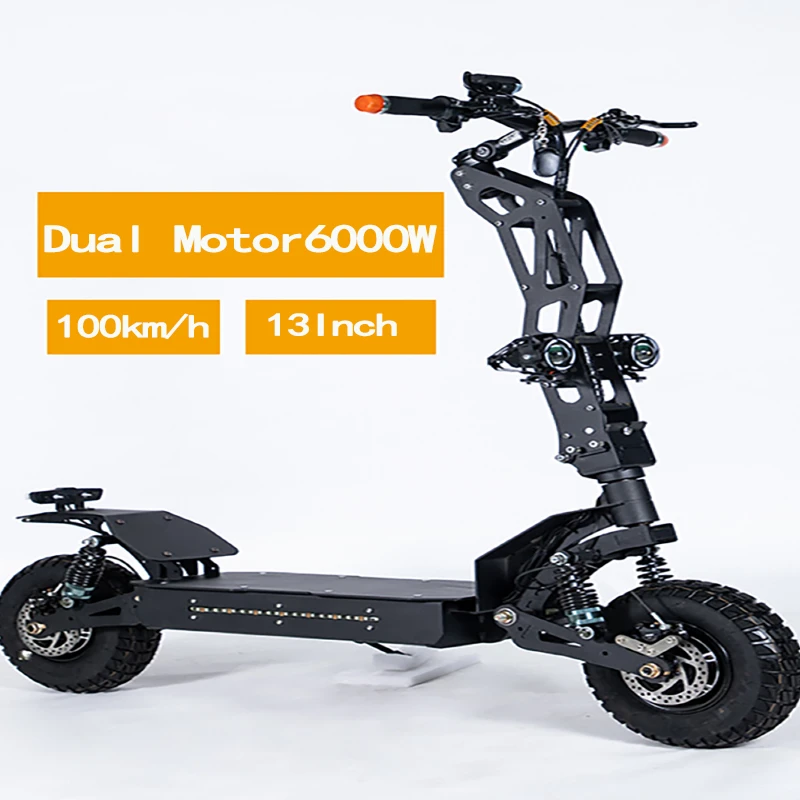 

RTS 13Inch 6000W 60V Ixp4 Max 95-100KM/H 20AH/40AH Dual Motor off road fat tire scooter 4000w electric tuning