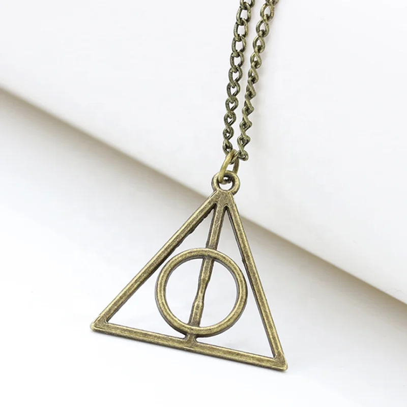

Harry magic potter deathly hallows color pendant necklace