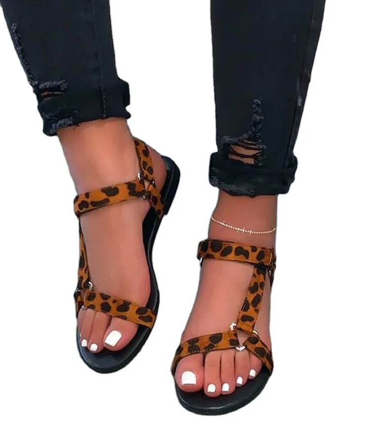 

New Fashion Women Color Bandage Shoes Summer Casual Flats Sandals High Quality Beach Sandal Shoes, 5 color