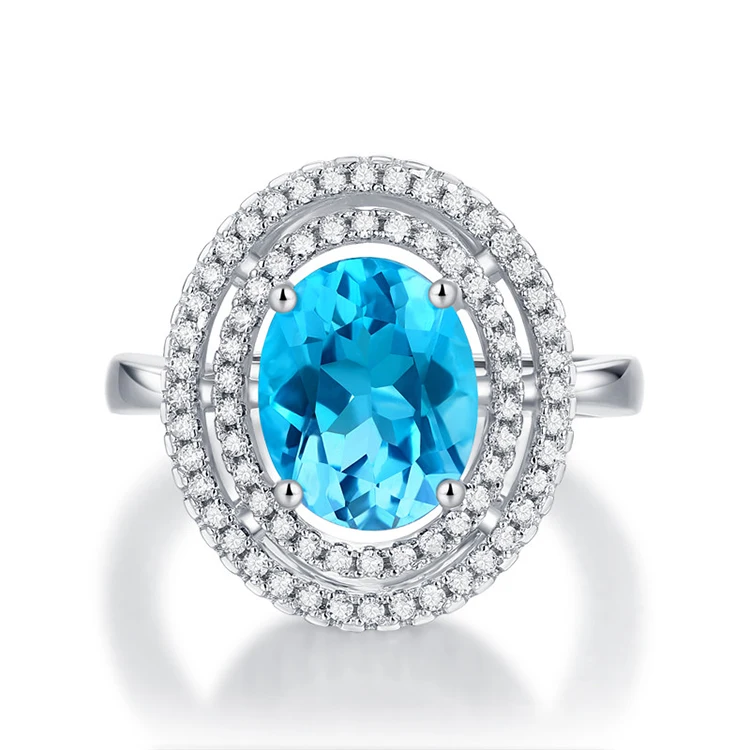 

Thriving Gems hot selling round moissanite 925 sterling silver wedding ring