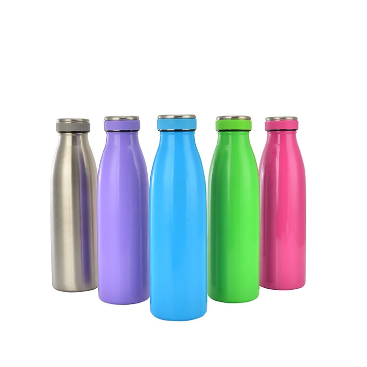 

Low Moq 500ml Water Bottle Vacuum Frosted Gradient Color Drinkware Insulated Water Bottles