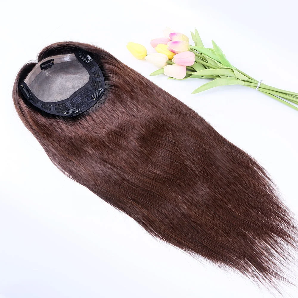 

Luxury Layered Hair Topper monofilament frontal topper virgin european human hair lace front toppers for thinning crown