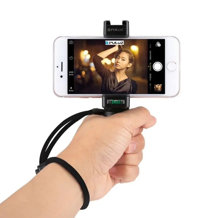 

PULUZ Vlogging Live Broadcast Mobile Phone Holder Handheld Grip Selfie Rig Gimbal Stabilizer for gopro camera tripod stand, Balck