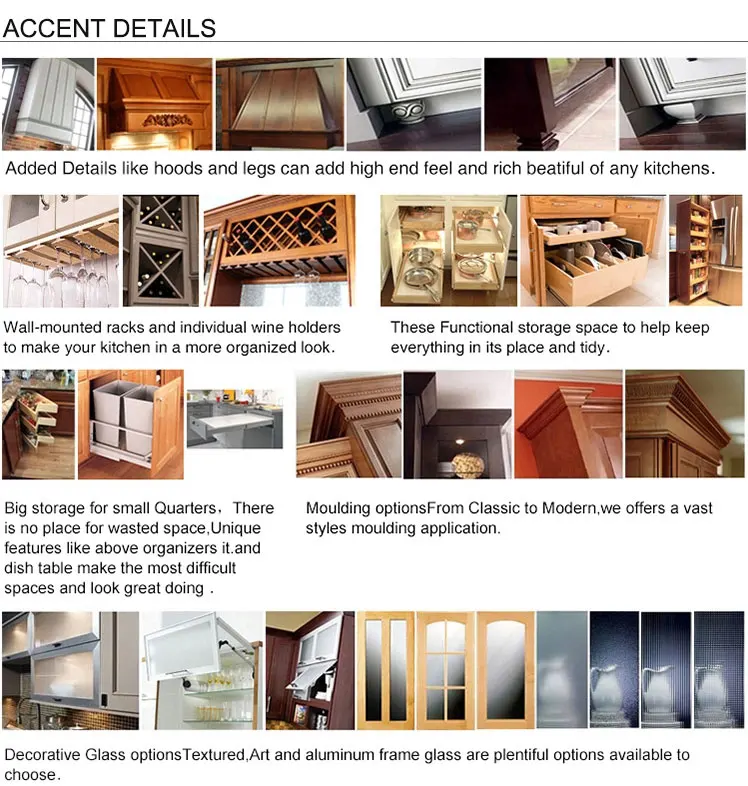 China Manufacturer RTA American style Fashion Modern Wooden Kitchen Cabinet