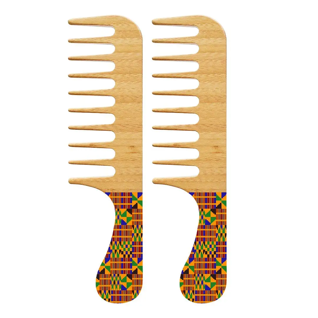 

Private Label Natural Biodegradable Wide Tooth Bamboo Comb Detangle Comb