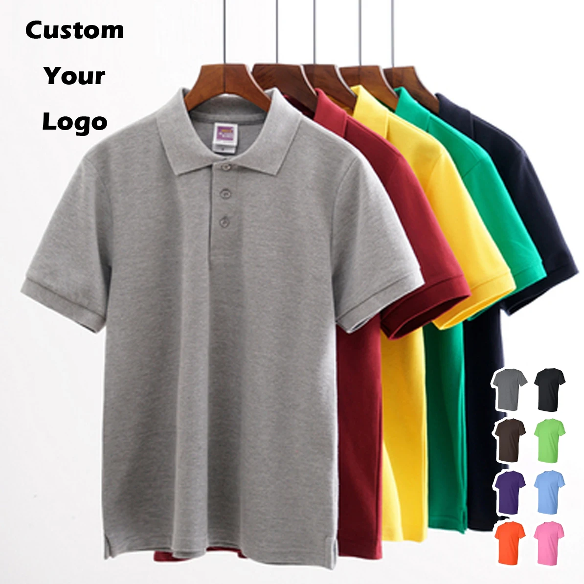 Wholesale 100% Cotton tshirts blank plain Polyester Polo Shirts custom Embroidery Logo printing Golf Polo T-shirts for men