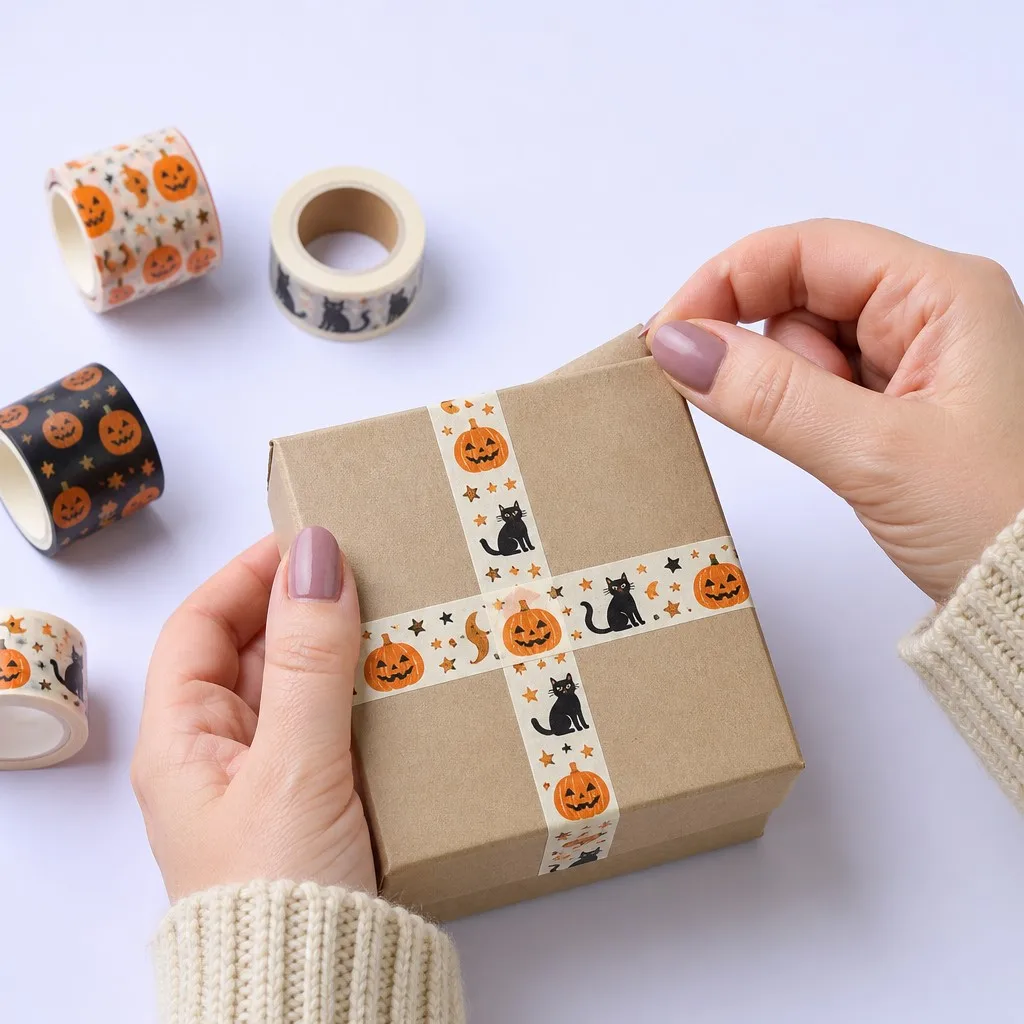 Gift Parcel Wrapping Scene