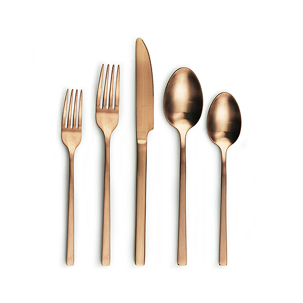 

dishwasher safe 18/10 stainless steel rose gold cutlery set
