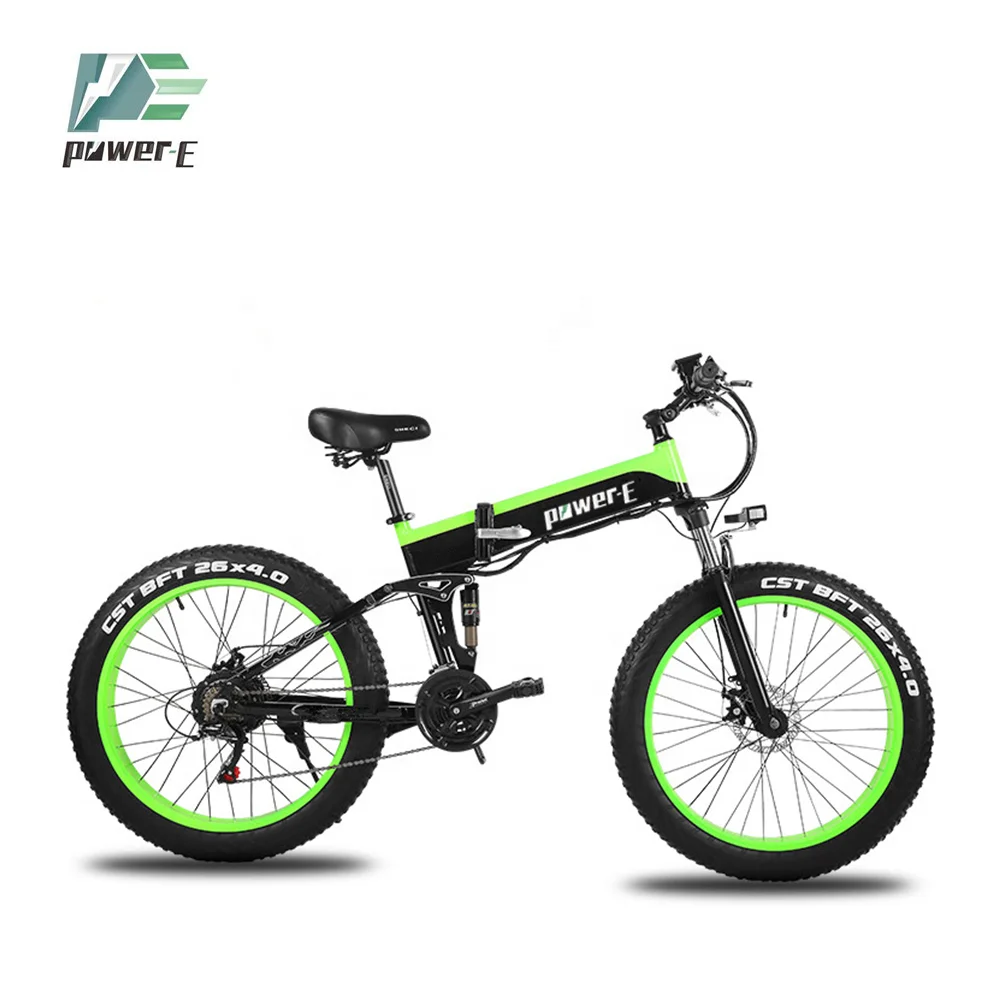 

48V 13Ah Lithium Battery Fat Tyre Electric Bicycle 500W 750W Powerful Electric Bicycle, Green/yellow/camo