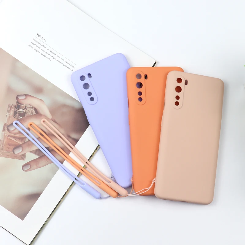 

Flexible Matte Lightweight TPU free strap Mobile Cases with inner flannelette for Oneplus Nord, 11 colors