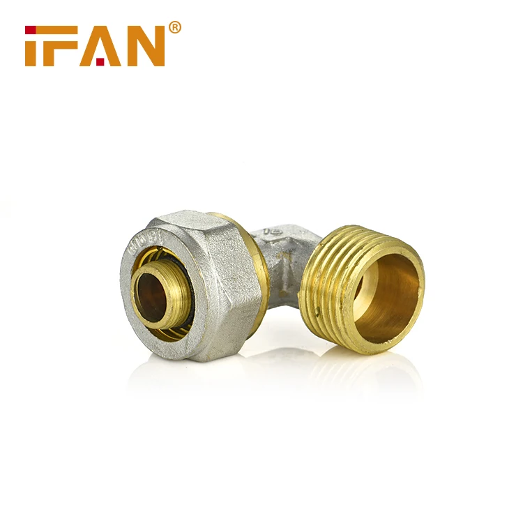 

IFAN Brass PEX Fittings Brass Elbow Male Elbow PEX-AL-PEX Pipe Connection For Hot and Cold water