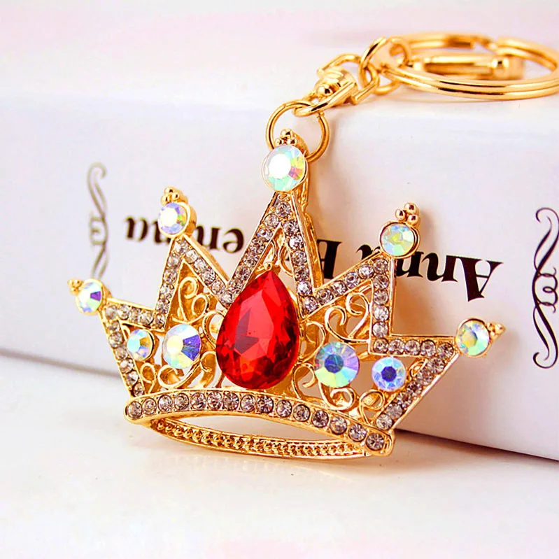 
2020 fashion high quality crystal crown keychain wholesale 