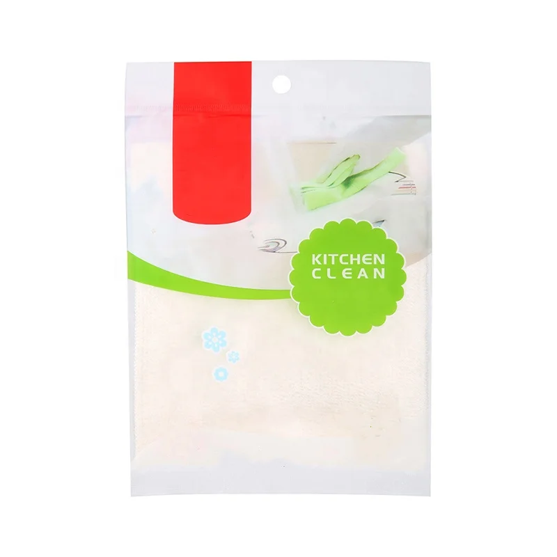 

Natural Soft Absorber Bamboo Fiber Kitchen Dish Cloth, White