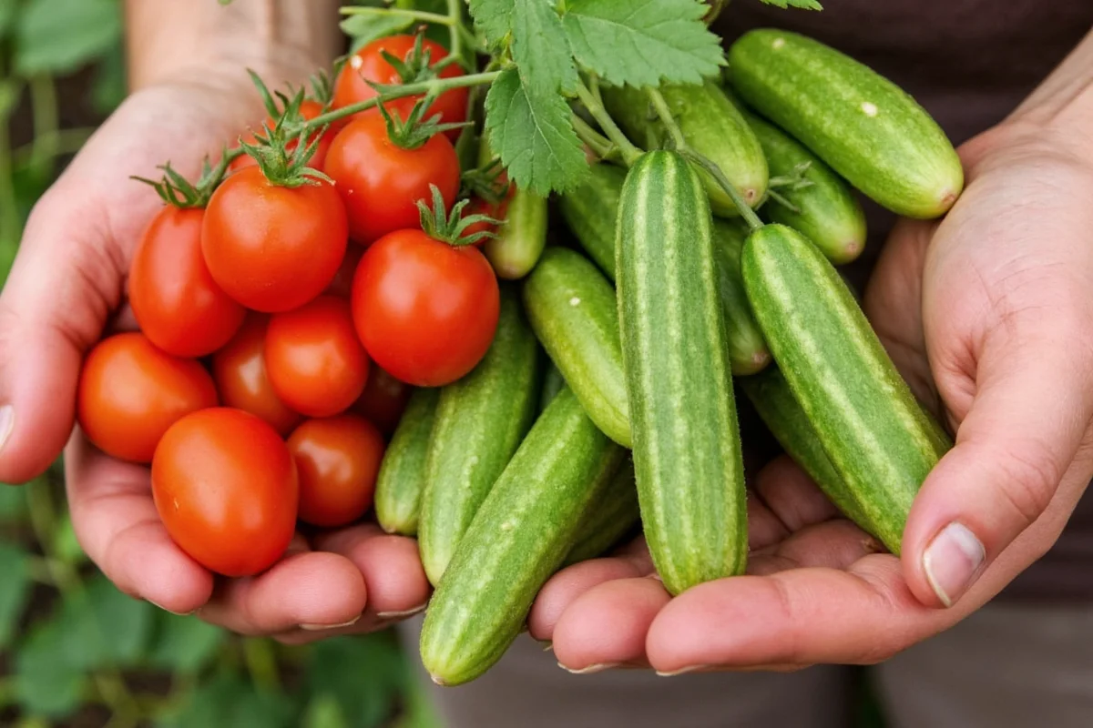 can i plant cucumbers and tomatoes together