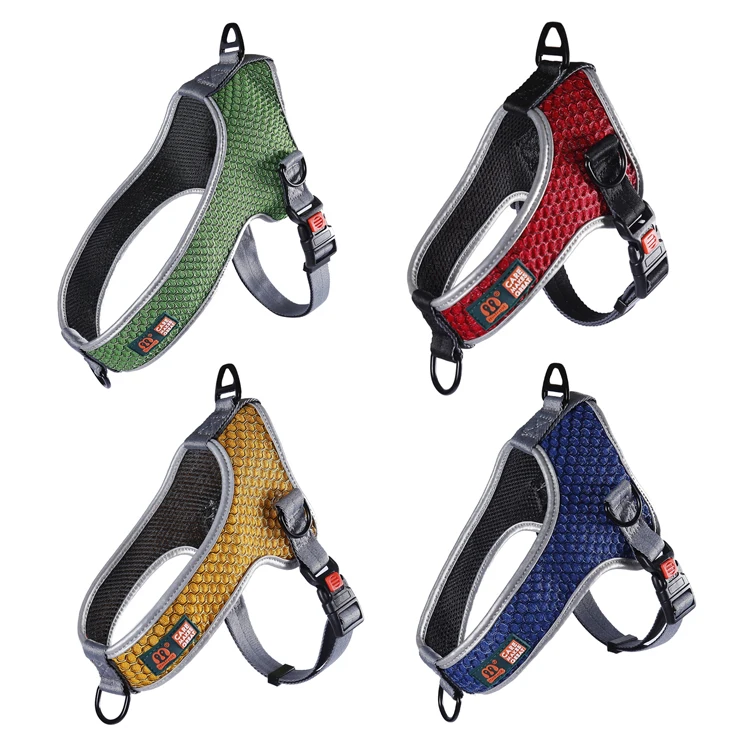 

Midepet new arrives soft mesh breathable comfortable luxury design lock buckles no pull adjustable dog harness for pitbull