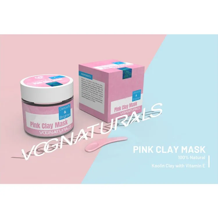 

Wholesale Whitening Pink Clay Facial Mask,100% Natural Anti Aging Skin Pink Clay Mask