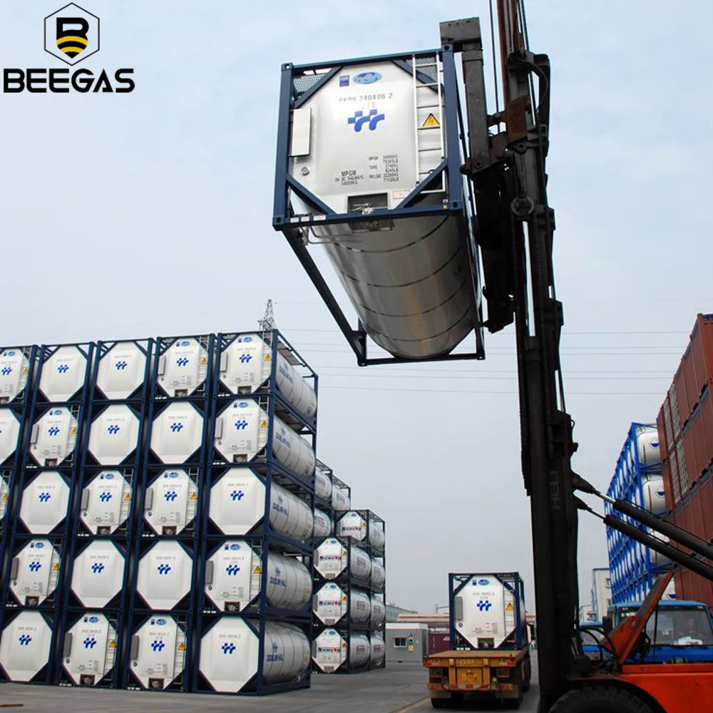 Asme Iso Standard Nitrous Oxide Gas 20ft Filled 19 Ton N2o Gas Iso Tank