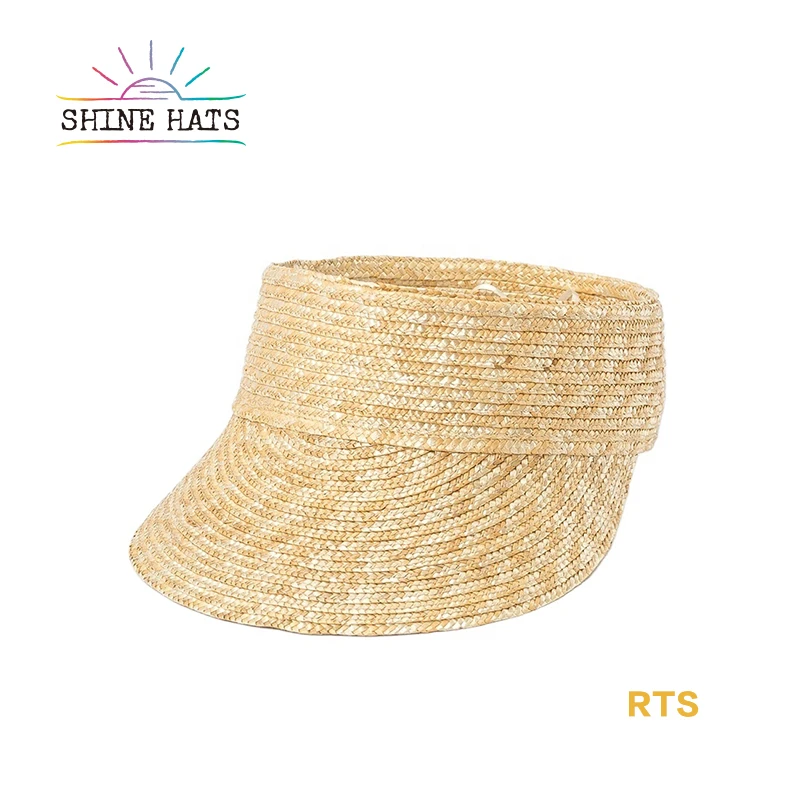 

Brim Sun Straw Visor Hat 2022 Wholesale Summer Custom Uv Plain Women Sombrero Custom Designed Logo 9-12 Days Shinehats 1-3 Days