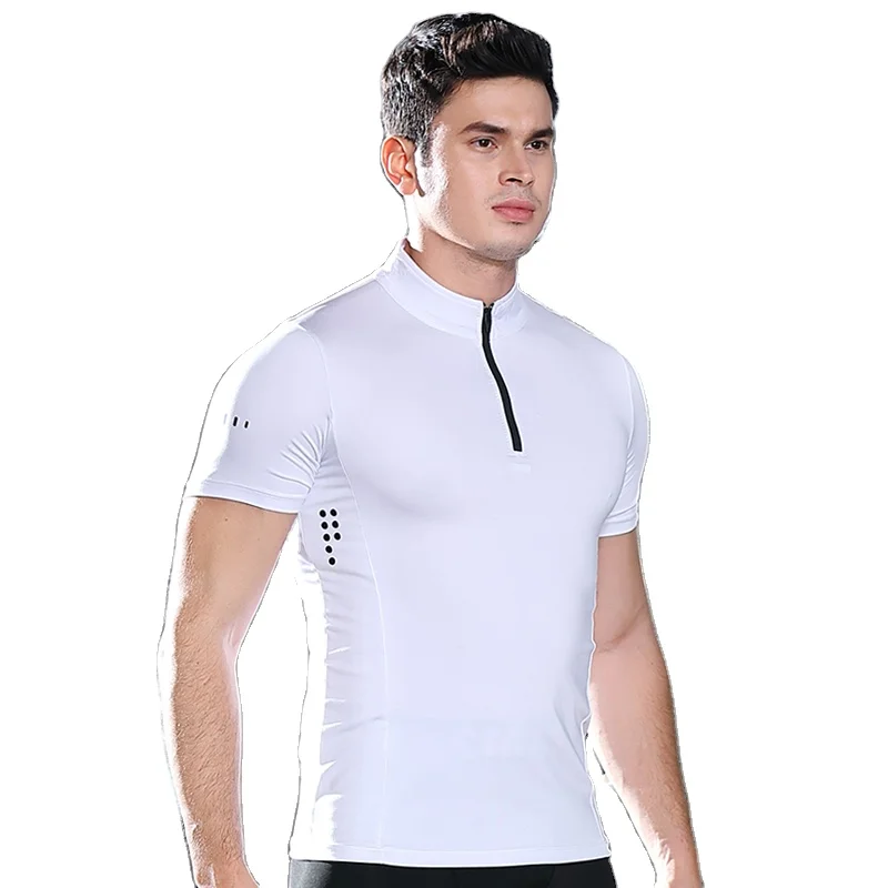 

factory turtleneck white quick dry short sleeve gym fitted t shirts for men