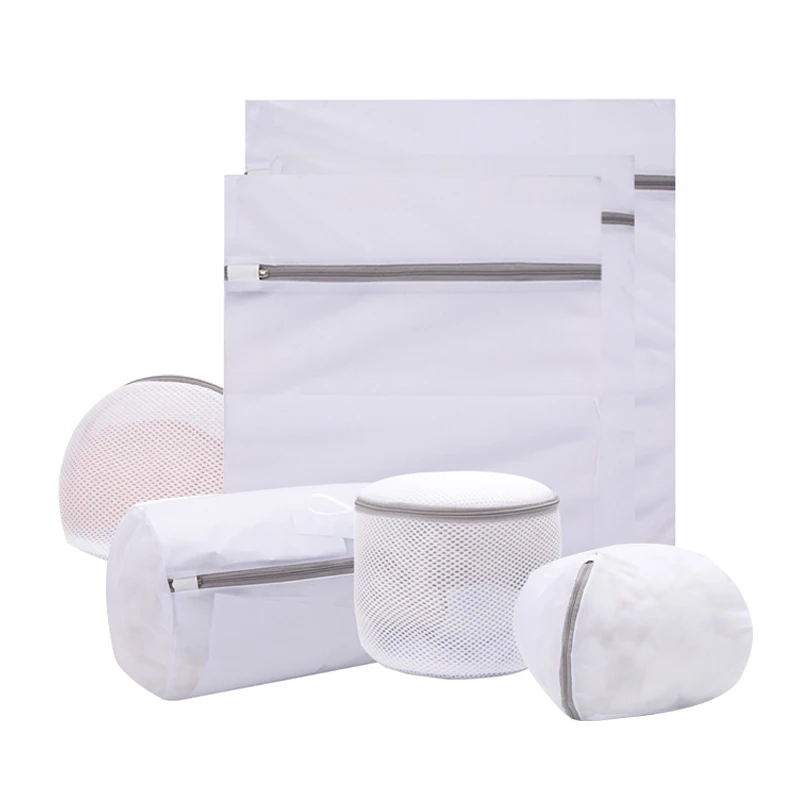 

8 Pcs Eco Sac A Linge Full Zip Net Lingerie Bag Travel For Hotel Washing Machine Filter Foldable Kids Mesh Laundry Bags